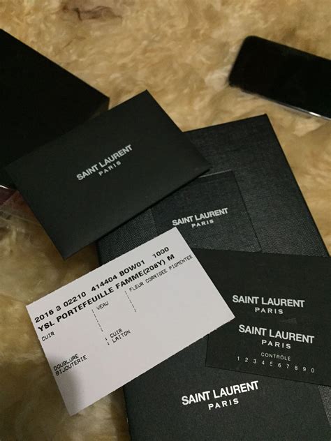 ysl authenticity card check|ysl logo.